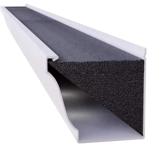 Gutterfoam 5049387 5 x 48 in. Polyether Outdoor Foam Gutter Guard, Black, 8 pack