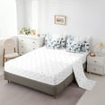 thumbnail image 5 of Manfei Teens Dandelion Dragonfly 7pcs Bedding Comforter Set,Retro Vintage Queen Bedding Sets Super Cozy,Chic Flower Queen Sheet Sets,Ultra Soft Home Decor,Reversible, 5 of 8