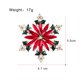 thumbnail image 2 of 1 Uds. Broche de copo de nieve para falda de suéter con adornos de diamantes de aleación Rojo Verde RV011031-01471SDJ, 2 of 4