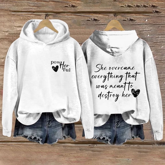 Yteetum Valentines Hoodies for Women Oversized Letter Printed Fleece Pullover Hooded Sweatshirts Top Womens Casual Valentine's Day Printed Loose Fits Long Sleeve Hoodies Fall Winter Clothes