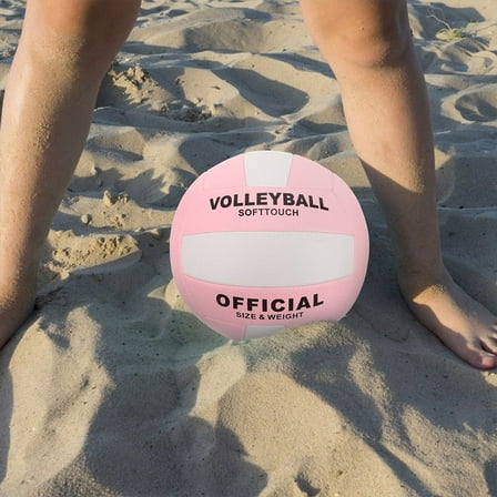 LULULION Soft Volleyball For Games Training Volleyball Pink Pu 1Pcs