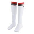 thumbnail image 2 of of Women's Golf Socks Cotton White Stockings Overknee for Women Stripes, 2 of 10
