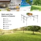 thumbnail image 5 of Juego de 2 Mesas Plegables Costway con Altura Ajustable Aluminio Blanco 120 x 60 x 33-66 cm, 5 of 9