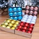 thumbnail image 4 of Juego de 9 bolas navideñas de 6 cm, bolas navideñas de plástico pintadas para colgar, decoración navideña elegante de dibujos animados para el hogar, 4 of 5