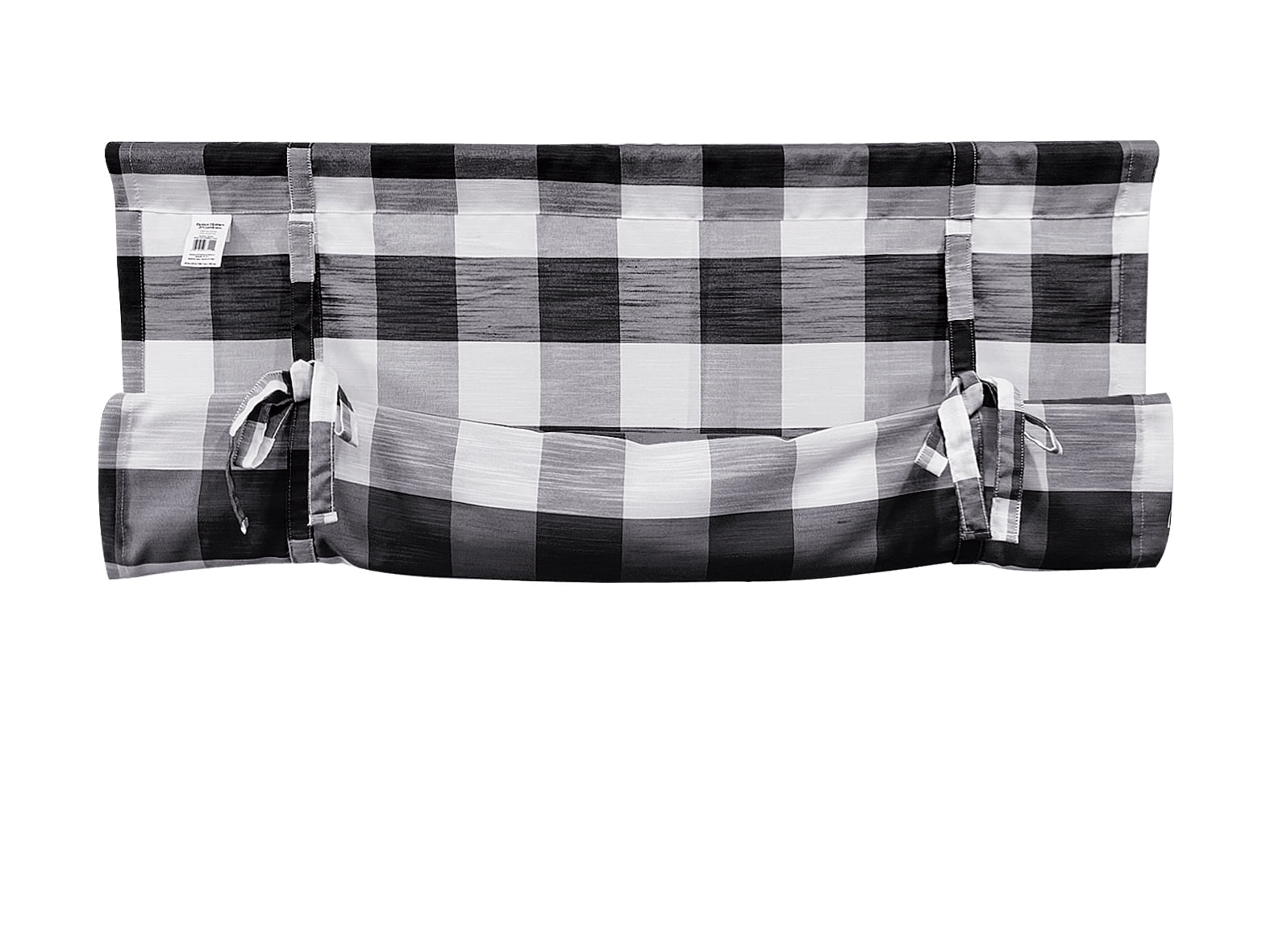 Better Homes & Gardens Black/White Balloon Shade Light Filtering Rod Pocket Curtain Panel, 42" x 63"