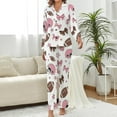 thumbnail image 2 of Top-kevin Women's Pajama Sets Leopard Floral Pattern Long Sleeve Lounge Sets Pjs Sleepwear with Pockets, 2 of 12