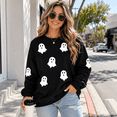 thumbnail image 4 of MOUSYA Halloween Sweatshirts Women White Ghost Graphic Pullover Shirt Halloween Witch Crewneck Sweater, 4 of 12
