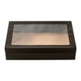 thumbnail image 4 of Cater Tek Rectangle Black Paper Catering Box - with Window Lid - 14 1/4" x 10" x 3 1/4" - 10 count box, 4 of 10