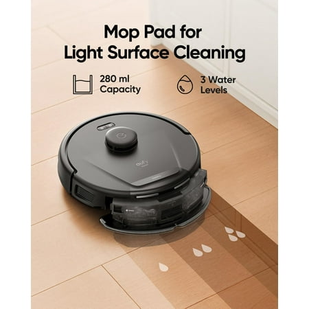 eufy Clean - L60 Hybrid Robot Vacuum with Self Empty Station and Auto Hair Removal - Black