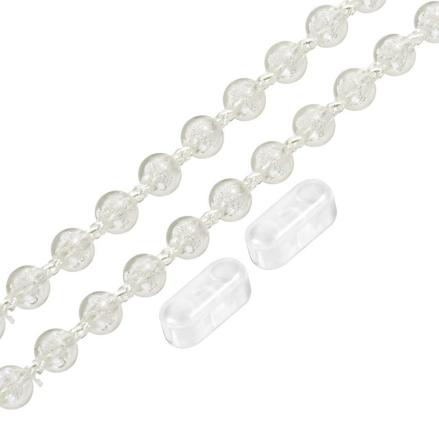 Unique Bargains Chaîne Transparente pour Boule d'Ombrage à Rouleau 4.5mmx9m 2 Connecteurs