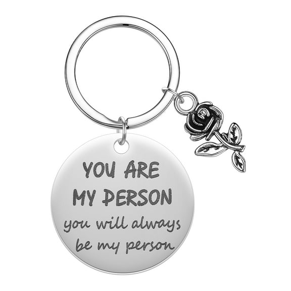 You Are My Person Keychain Husband Wife Birthday Key Chain Girlfriend Boyfriend Anniversary Valentines Day Gift Keyring