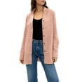 thumbnail image 5 of Women's Solid Color Long Sleeve Button Down Shirt with Collar and Pocket, 5 of 6