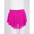 thumbnail image 7 of Haitryli Kids Girls Athletic Dance Skirt Glittery Rhinestones Gymnastics Ice Skating Builtins Swirl Flow Skirt Hot Pink 14, 7 of 7