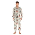 thumbnail image 3 of FORMRS Onesies Pajama for Adults Unisex Hoodie Winter Jumpsuit One Piece Sleepwear, Sizes S-2XL, Cartoon Dog Reading Pattern, 3 of 7