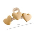 thumbnail image 6 of Women Hair Claw Heart Decor Transparent Teeth Design Hollow Out Elastic Spring Hair Decoration Anti-slip Strong Claw Women Hair Gripper Hair Styling Tool, 6 of 8