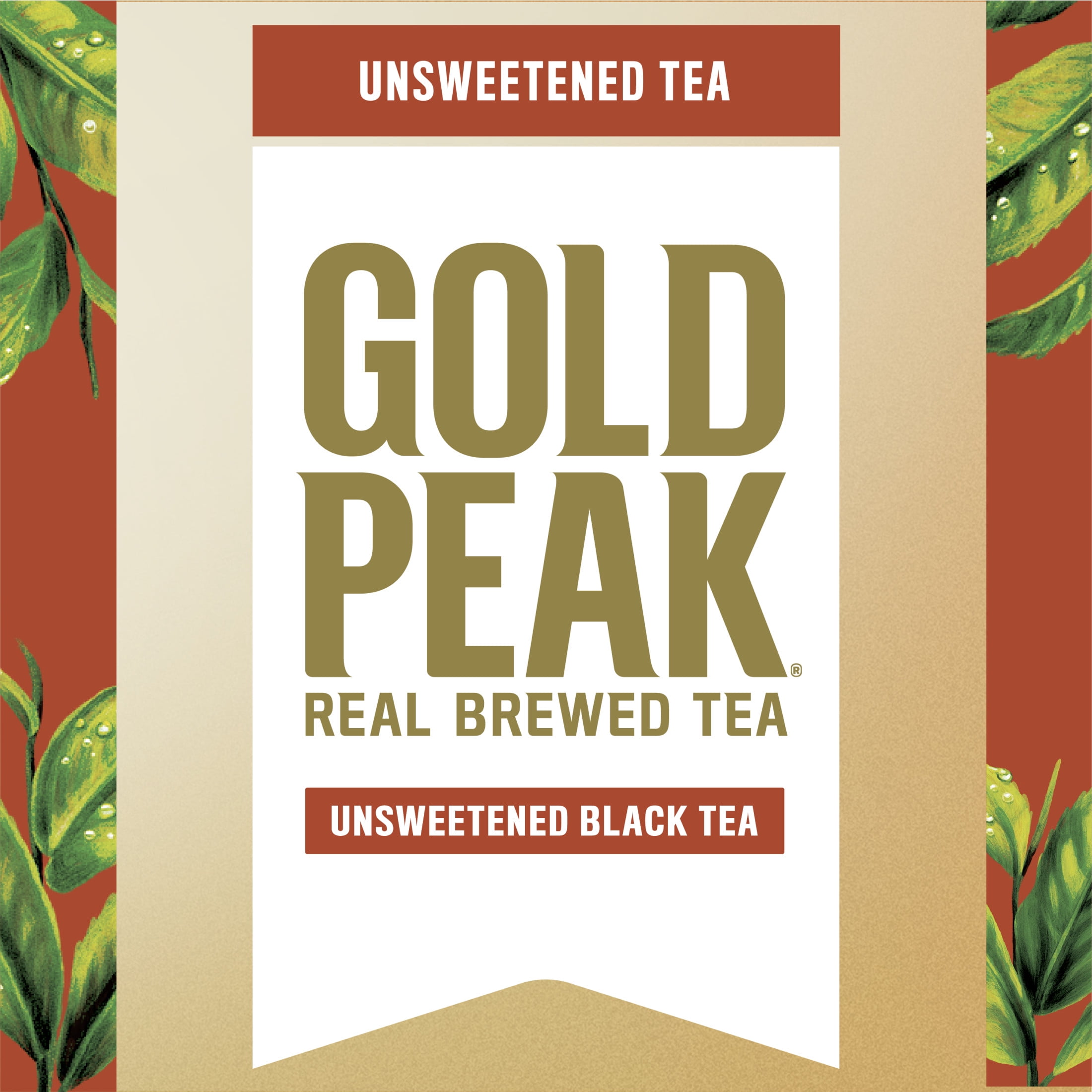 Gold Peak Iced Tea, Unsweetened Tea Bottles, 16.9 fl oz, 6 Pack