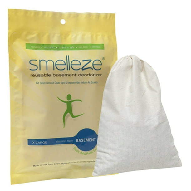 SMELLEZE Reusable Basement Odor Removal Deodorizer Pouch Rids Musty