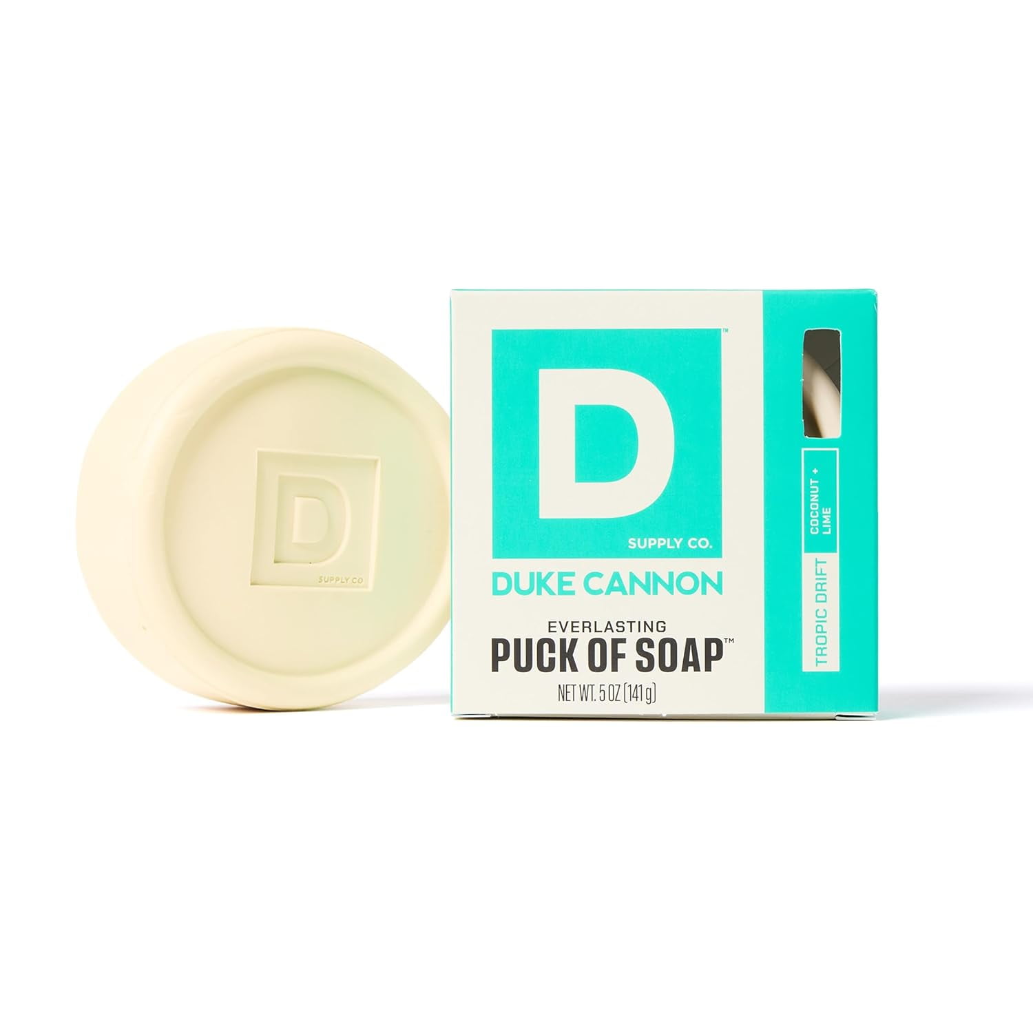 Duke Cannon Everlasting Puck of Soap for Men, Tropical Drift, 5 oz Soap Puck