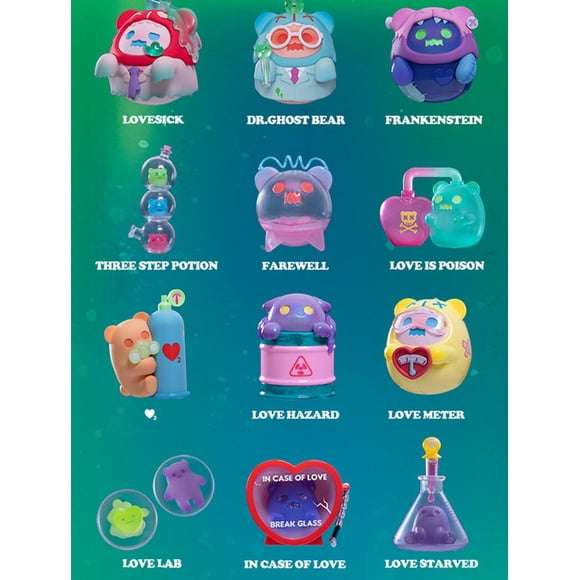 Ghost Bear ShinWoo Love and Lab Series Blind Box Mystery Box Action Anime Figure Kawaii Toys Surprise Random Bag Birthday Gifts