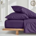 thumbnail image 2 of RV Twin 28” X 75” | 400-Thread Count Egyptian Cotton Sheet Set 6 inch Deep Pockets - Made for RV - Plum Color, 2 of 7
