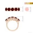 thumbnail image 5 of ANGARA Lab Grown 3.75 Ct Half Eternity Five Stone Ruby Wedding Band for Women in 14K Rose Gold (Size-5.5mm) | July Birthstone, Birthday, Anniversary, Jewelry Gift for Women | Lab-Grown Ruby Ring, 5 of 8