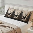 thumbnail image 4 of Vintage Forest Deer Body Pillow Covers, Rustic Country Wildlife Woodland Soft Throw Pillow Cases with Invisible Zipper, Decorative Pillowcase Pillows Protectors for Sofa Bed Couchair 20"x54", 4 of 9