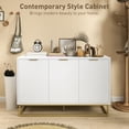 thumbnail image 4 of HOMCOM Buffet de Rangement à 3 Portes pour Salon, Blanc, 4 of 10