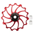 thumbnail image 1 of Polea de cambio trasero de cerámica de 15 dientes para bicicletas de montaña plegables, color rojo, 1 of 8