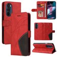 thumbnail image 1 of Étui Compatible Motorola Edge X30, Étui Portefeuille en Cuir avec Support, Vue, Fermoir Magnétique, Étui Folio à Rabat pour Téléphone - Rouge, 1 of 5