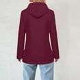 thumbnail image 7 of FAVIPT Waterproof Jackets for Women Fleece Lined Fleece Lined Raincoat for Women Waterproof with Hood Plus Size Solid Color Lightweight Outdoor Windbreaker Jacket Outerwear Wine,S, 7 of 7