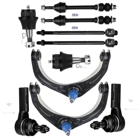 ECCPP 10PCS Front Suspension Kit for 2006-2008 for Dodge Ram 1500 Upper Control Arm and Ball Joint Sway Bar End Link Outer/Inner Tie Rod End Control Arm and Ball Joint Assembly
