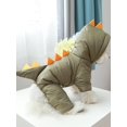 thumbnail image 1 of 1pc Pet Clothes For Winter Thick & Warm Hooded Jumpsuit Dinosaur Coat For Dogs & Cats, 1 of 4