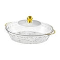 thumbnail image 4 of WeiLaiKeQi Fruit Bowl with Lid Container Decorative Dish for Kitchen Home Breakfast Tea clear 33.5x30.5x6cm, 4 of 9