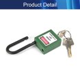 thumbnail image 4 of Wekity Lockout Tagout Locks 6mm Safety Padlock Loto Locks Keyed Differently PA Lock Out Tag Out Steel Shackle Small Luggage Padlocks Green 1PCS-0621, 4 of 5