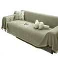 thumbnail image 4 of Smuge Sofa Cover, Couch Cover Protector Slipcover L Shape Sofa towel Furniture Cover for Pets Dogs Cats Home Decor (71"x 150", Olive), 4 of 5