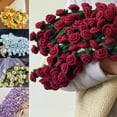 thumbnail image 3 of Crochet Flower Rose Bouquet Blanket Kit – Handmade Knitted Rose Floral Bed Throw Blanket Pastel Tones of Flowers with Yarn Hooks Tutorial, Gift for Mother’s Day, Birthday, Home Decor (Roses), 3 of 10