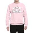 thumbnail image 2 of Wild Bobby, Best Paw Cat Mom, Pop Culture, Unisex Crewneck Graphic Sweatshirt, Light Pink, X-Large, 2 of 3