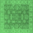 thumbnail image 1 of Ahgly Company Indoor Square Oriental Emerald Green Traditional Area Rugs, 7' Square, 1 of 4