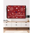 thumbnail image 5 of 4th of July Outdoor TV Cover 60 to 65 Inch Weatherproof, Independence Day Blue Star Fireworks Red 600D Oxford TV Covers with Waterproof Zipper, Outside Flat TV Screen Protector Size 58"Wx37"Hx4.5"D, 5 of 7