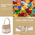 thumbnail image 4 of GETAJGHSD 4Pcs Banquet Storage Basket Khaki Linen Burlap Candy Holder Portable Wedding Decor, 4 of 5