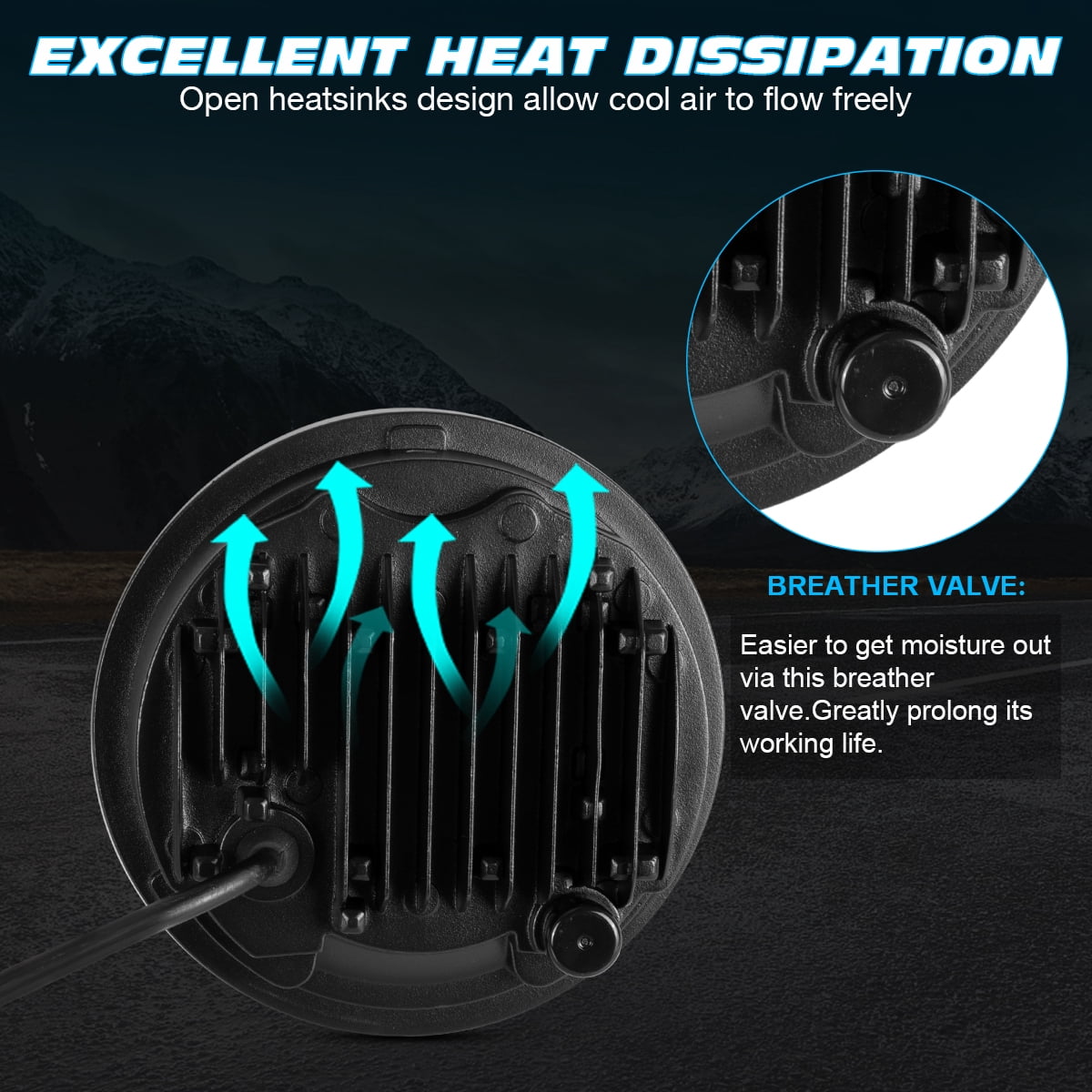 5.75" (5-3/4") LED Headlights with Hi/Lo Beam & Angle Eyes - Fit Chevy Impala/El Camino,4X