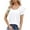 White, variant on Plebaso Women's Ruffle Short Sleeve Tunic Tops Pleated Crew Neck Casual Summer Shirts Vacation Beach