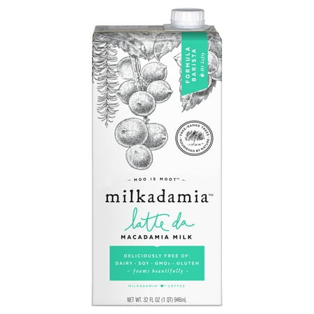 (6 pack) (6 Pack) Milkadamia Latte Da Barista Macadamia Milk, 32 fl oz