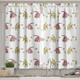 thumbnail image 2 of Ambesonne Ocean Valance & Curtain, Fish Starfish and Seashell, 55"x30", Pink Yellow and White, 2 of 7