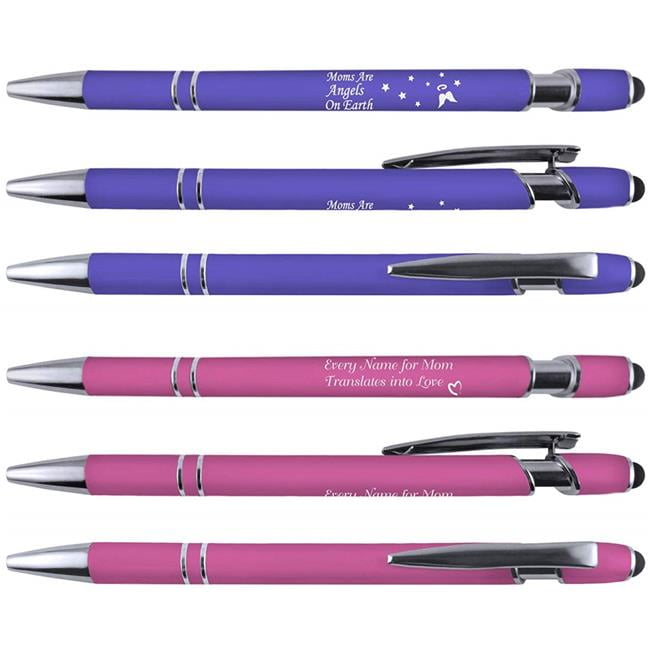 Greeting Pen 6080 Mom Soft Touch Stylus Metal Pen - Pack of 6