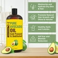 thumbnail image 3 of NEW Cold Pressed Avocado Oil For Hair, Skin, & Face - Big 32oz - Premium Grade & Hexane Free, 100% Pure, GMO Free, & Non-Greasy Carrier Oil for Natural Hair and Skincare - Great with Essential Oils, 3 of 4