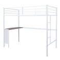 thumbnail image 5 of Twin over Full Metal Bunk Bed with Desk, Ladder and Quality Slats for Bedroom, Metallic White, 5 of 6