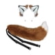thumbnail image 3 of Adorno de Cosplay de Anime de cola de orejas de peluche para vestir juegos de rol adultos Café y blanco Zulema Cola para la cabeza, 3 of 8
