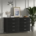 thumbnail image 6 of IKENO 8 Drawer Organizer Dresser, Industrial Wood Black, 6 of 8