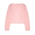thumbnail image 6 of bbymog Short Cardigans for Women 3/4 Sleeve Laec Lightweight Cardigan Casual Shrugs for Women Fall Outfits Clothes Pink L, 6 of 7